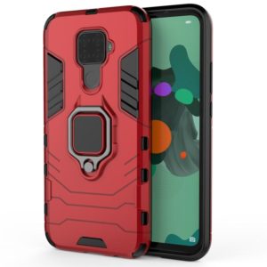 For Huawei Nova 5i Pro PC + TPU Shockproof Protective Case with Magnetic Ring Holder(Red) (OEM)