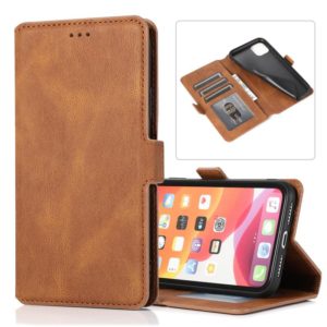 For iPhone 11 Retro Magnetic Closing Clasp Horizontal Flip Leather Case with Holder & Card Slots & Photo Frame & Wallet(Brown) (OEM)