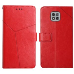 For Motorola Moto G Power 2021 Y Stitching Horizontal Flip Leather Phone Case with Holder & Card Slots & Wallet & Photo Frame(Red) (OEM)