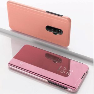 For Xiaomi Redmi 9 Plated Mirror Horizontal Flip Leather Case with Holder(Rose Gold) (OEM)