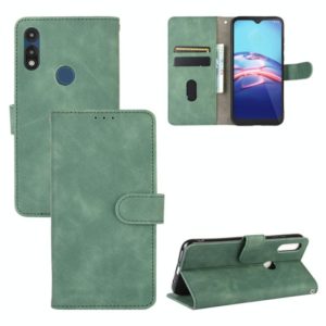 For Motorola Moto E(2020) Solid Color Skin Feel Magnetic Buckle Horizontal Flip Calf Texture PU Leather Case with Holder & Card Slots & Wallet(Green) (OEM)