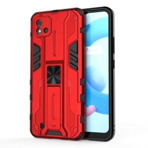 For OPPO Realme C20 Supersonic PC + TPU Shock-proof Protective Case with Holder(Red) (OEM)