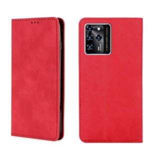 For ZTE Blade V30 Skin Feel Magnetic Flip Leather Phone Case(Red) (OEM)