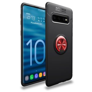 Lenuo Shockproof TPU Case for Galaxy S10+, with Invisible Holder (Black Red) (lenuo) (OEM)