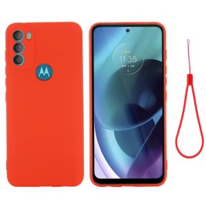 For Motorola Moto G71 5G Pure Color Liquid Silicone Shockproof Full Coverage Phone Case(Red) (OEM)