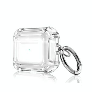 Anti-drop Transparent PC Two-color Earphone Protective Case with Hanging Loop for AirPods 3(Transparent) (OEM)