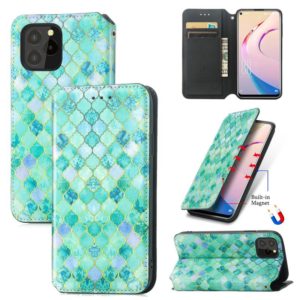 For Oukitel C21 Pro Colorful Magnetic Horizontal Flip PU Leather Case with Holder & Card Slot & Wallet(Emerald) (OEM)