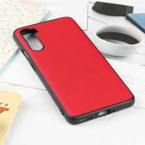 Hella Cross Texture Genuine Leather Protective Case For OnePlus Nord(Red) (OEM)