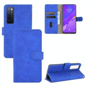 For Huawei nova 7 5G Solid Color Skin Feel Magnetic Buckle Horizontal Flip Calf Texture PU Leather Case with Holder & Card Slots & Wallet(Blue) (OEM)