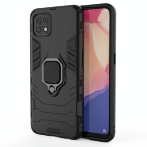 For OPPO Reno4 SE PC + TPU Shockproof Protective Case with Magnetic Ring Holder(Black) (OEM)
