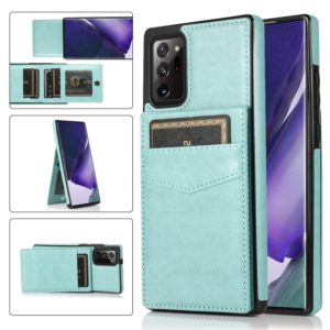 For Samsung Galaxy Note20 Ultra Solid Color PC + TPU Protective Case with Holder & Card Slots(Green) (OEM)
