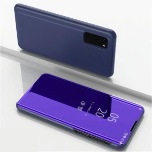 For Galaxy S20 Plated Mirror Horizontal Flip Leather Case with Holder(Purple Blue) (OEM)
