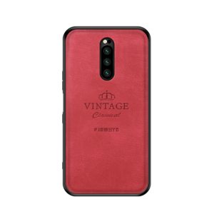 PINWUYO Shockproof Waterproof Full Coverage TPU + PU Cloth+Anti-shock Cotton Protective Case for Sony Xperia 1 / Xperia XZ4(Red) (1) (OEM)
