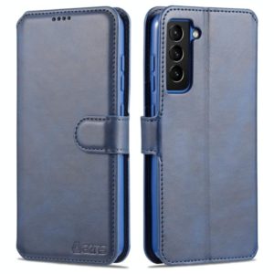 For Samsung Galaxy S21 FE 5G AZNS Calf Texture Horizontal Flip Leather Case with Holder & Card Slots & Wallet & Photo Frame(Blue) (AZNS) (OEM)