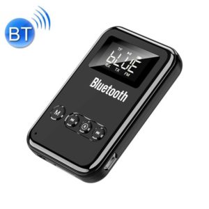 K6 Bluetooth 5.0 Receiver Transmitter 2 In 1 Adapter Computer Speaker Car FM (Black) (OEM)