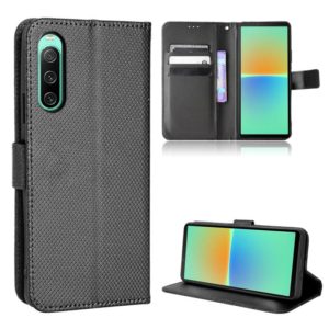 For Sony Xperia 10 IV Diamond Texture Leather Phone Case(Black) (OEM)
