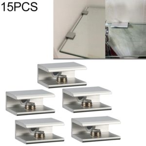 15 PCS Single Hole Aluminum Alloy Glass Fixing Clip, S, 8mm (OEM)