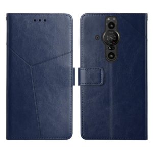 For Sony Xperia Pro-I Y Stitching Horizontal Flip Leather Phone Case(Blue) (OEM)