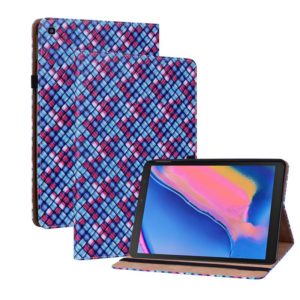 For Samsung Galaxy Tab A 8.0 2019 T290 Color Weave Leather Tablet Case with Holder(Blue) (OEM)