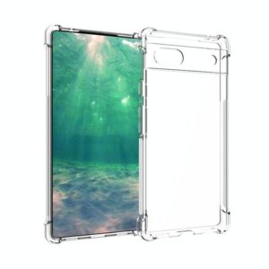 For Google Pixel 6a Shockproof Non-slip Thickening TPU Phone Case(Transparent) (OEM)