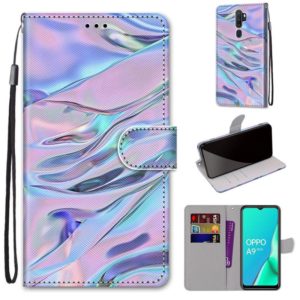 For OPPO A9 (2020) / A5 (2020) / A11X / A11 Coloured Drawing Cross Texture Horizontal Flip PU Leather Case with Holder & Card Slots & Wallet & Lanyard(Fluorescent Water Texture) (OEM)