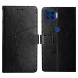 For Motorola Moto G 5G Plus Y Stitching Horizontal Flip Leather Phone Case with Holder & Card Slots & Wallet & Photo Frame(Black) (OEM)