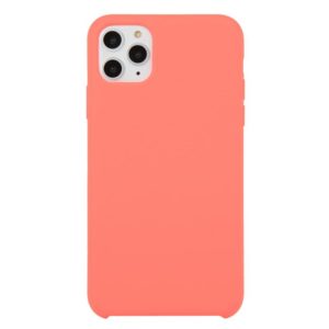 For iPhone 11 Pro Solid Color Solid Silicone Shockproof Case(Peach Red) (OEM)