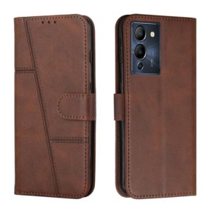 For Infinix Note 12 G96 Stitching Calf Texture Buckle Leather Phone Case(Brown) (OEM)
