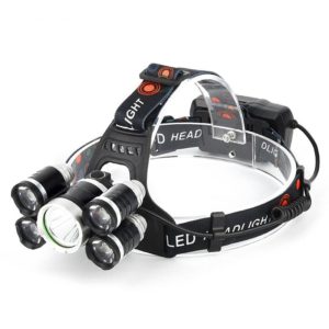Outdoor Glare Rechargeable LED Headlight High Power Outdoor Lighting Fishing Light, Style: Rotate (Batteries And USB Cable) (OEM)