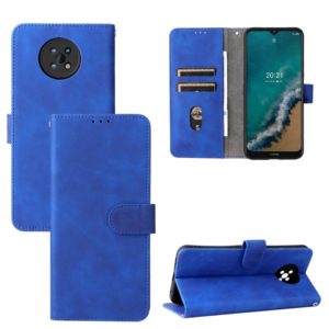 For Nokia G50 Solid Color Skin Feel Magnetic Buckle Horizontal Flip Calf Texture PU Phone Case(Blue) (OEM)