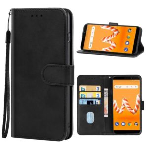 Leather Phone Case For Wiko Sunny4 Plus(Black) (OEM)