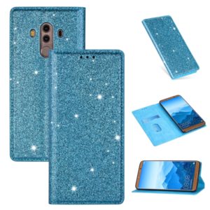 For Huawei Mate 10 Pro Ultrathin Glitter Magnetic Horizontal Flip Leather Case with Holder & Card Slots(Sky Blue) (OEM)