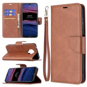 For Nokia G20 / G10 Retro Lambskin Texture Pure Color Horizontal Flip PU Leather Case with Holder & Card Slots & Wallet & Lanyard(Brown) (OEM)