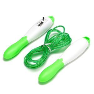 Adjustable Mechanical Counting PVC Skipping Rope Fitness Sports Equipment, Length: 3m(Green White) (OEM)