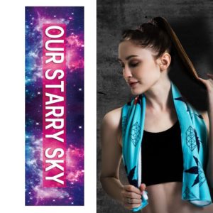 Fitness Cold Towel Outdoor Sports Cooling Quick-Drying Towel, Size: 100 x 30cm(Starry Sky) (OEM)
