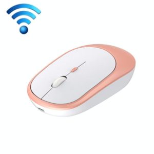 M030 4 Keys 1600DPI Laptop Office Mute Mouse, Style: Wireless (Pink) (OEM)