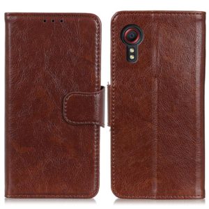 For Samsung Galaxy Xcover 5 Nappa Texture Horizontal Flip Leather Case with Holder & Card Slots & Wallet(Brown) (OEM)