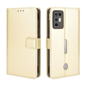 For ZTE Nubia Red Magic 6R Crazy Horse Texture Horizontal Flip Leather Case with Holder & Card Slots & Lanyard(Gold) (OEM)