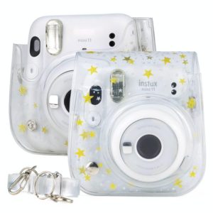 Stars Crystal PVC Hard Case Camera Bag with Shoulder Strap for FUJIFILM Instax Mini 11 (Transparent) (OEM)