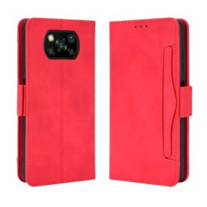 For Xiaomi Poco X3 Pro / Poco X3 / Poco X3 NFC Wallet Style Skin Feel Calf Pattern Leather Case with Separate Card Slot(Red) (OEM)