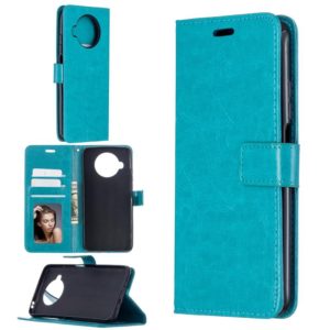 For Xiaomi Mi 10T Lite Crazy Horse Texture Horizontal Flip Leather Case with Holder & Card Slots & Wallet & Photo Frame(Blue) (OEM)