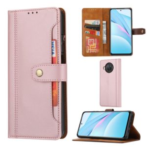 For Xiaomi Mi 10T Lite Calf Texture Double Fold Clasp Horizontal Flip Leather Case with Photo Frame & Holder & Card Slots & Wallet(Rose gold) (OEM)