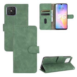 For Huawei nova 8 SE Solid Color Skin Feel Magnetic Buckle Horizontal Flip Calf Texture PU Leather Case with Holder & Card Slots & Wallet(Green) (OEM)