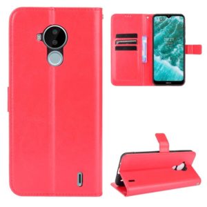 For Nokia C30 Crazy Horse Texture Horizontal Flip Leather Case with Holder & Card Slots & Lanyard(Red) (OEM)