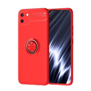 For OPPO Realme C11 Metal Ring Holder 360 Degree Rotating TPU Case(Red+Red) (OEM)