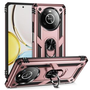 For Honor X9 Shockproof TPU + PC Phone Case with 360 Degree Rotating Holder(Rose Gold) (OEM)