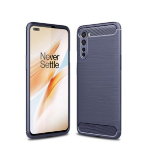 For OnePlus Nord Brushed Texture Carbon Fiber TPU Case(Navy Blue) (OEM)