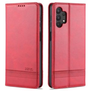 For Samsung Galaxy A32 5G AZNS Magnetic Calf Texture Horizontal Flip Leather Case with Card Slots & Holder & Wallet(Red) (AZNS) (OEM)