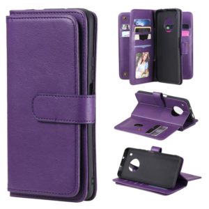 For Huawei Y9a Multifunctional Magnetic Copper Buckle Horizontal Flip Solid Color Leather Case with 10 Card Slots & Wallet & Holder & Photo Frame(Purple) (OEM)