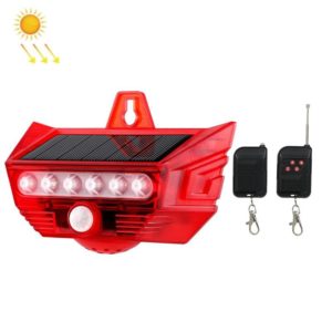 RC-710 Solar Burglar Alarm Light Remote Control Human Body Induction Drive(Red) (OEM)